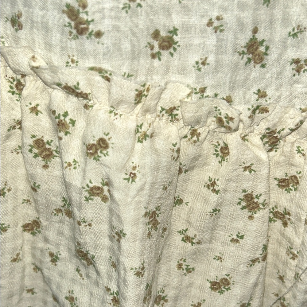 POL Floral Tiered Spaghetti-Strap Maxi Dress - Cream size medium - Picture 11 of 16